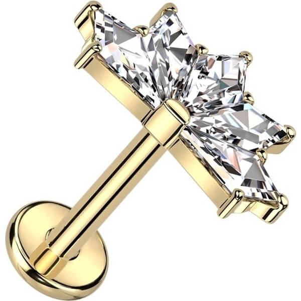 Titan Labret Fächer Zirkonia Innengewinde - Image 4