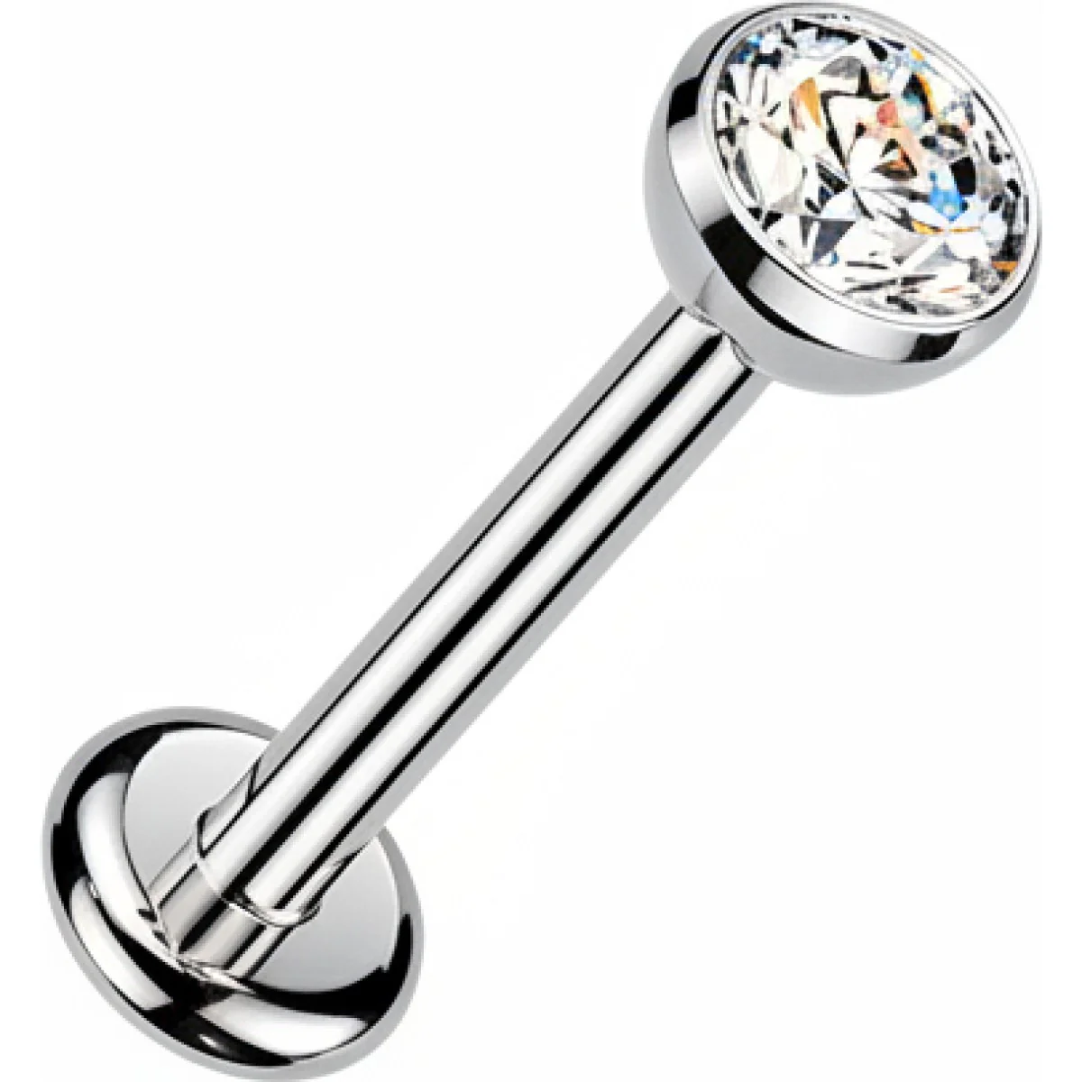 Titan Labret Lünettenfassung Zirkonia Innengewinde