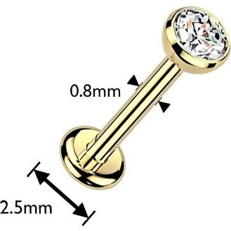 Titan Labret Lünettenfassung Zirkonia Innengewinde - Image 2