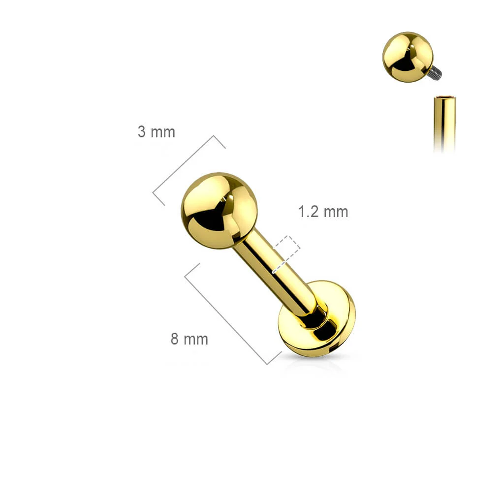 Titan Labret Kugel PVD Innengewinde - Image 3