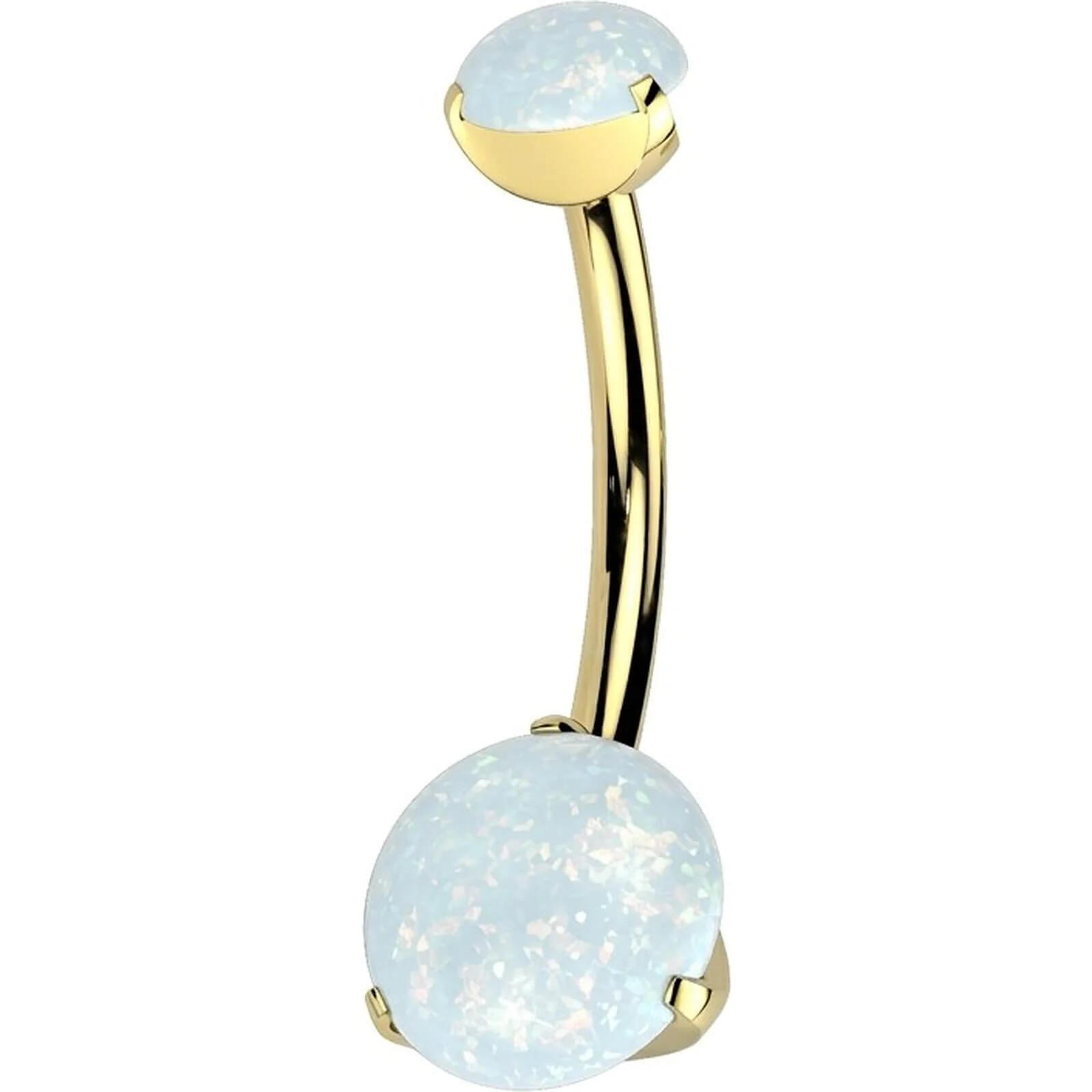 Titan Bauchnabelpiercing Opal Krappenfassung Innengewinde