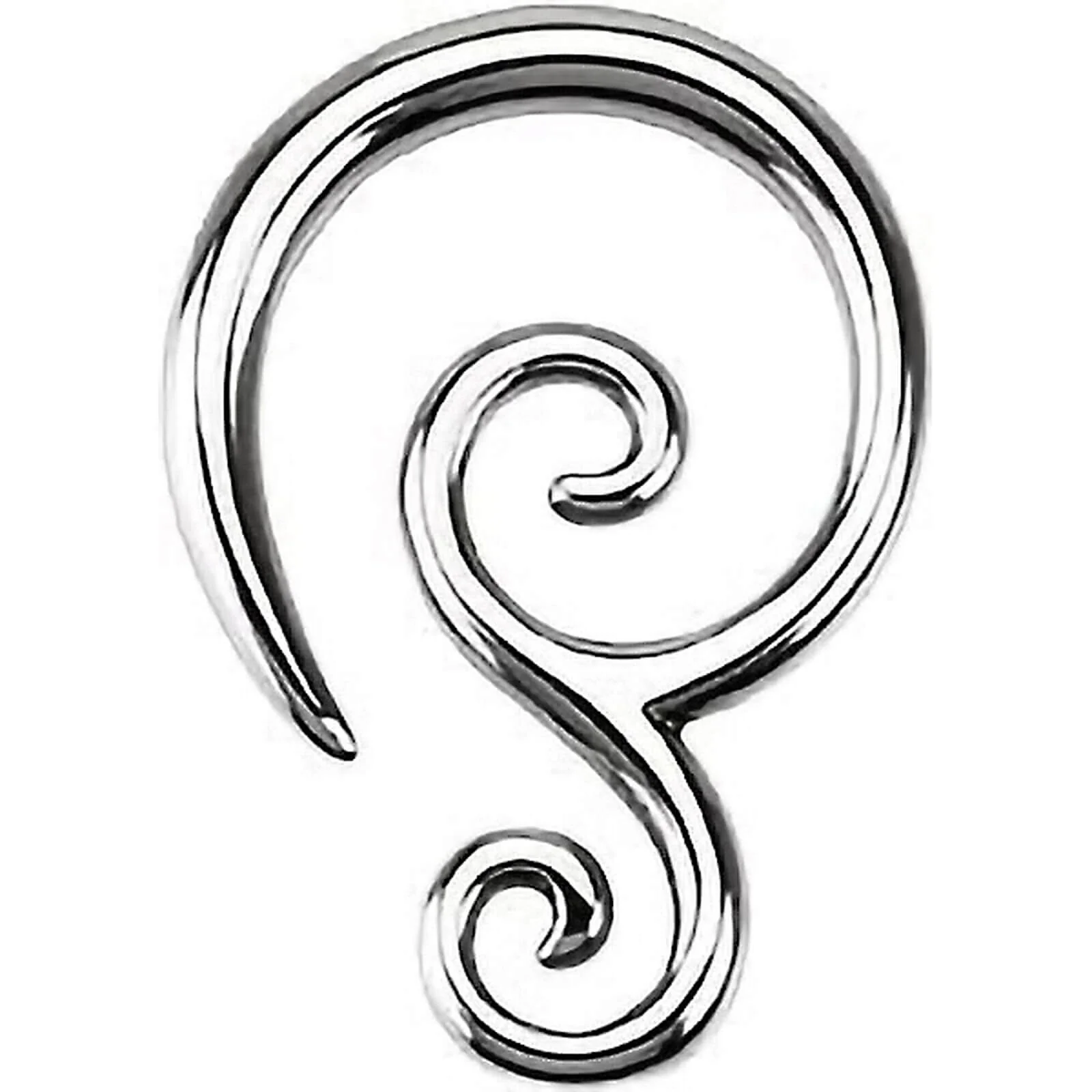 Spirale Doppel Wirbel Silber