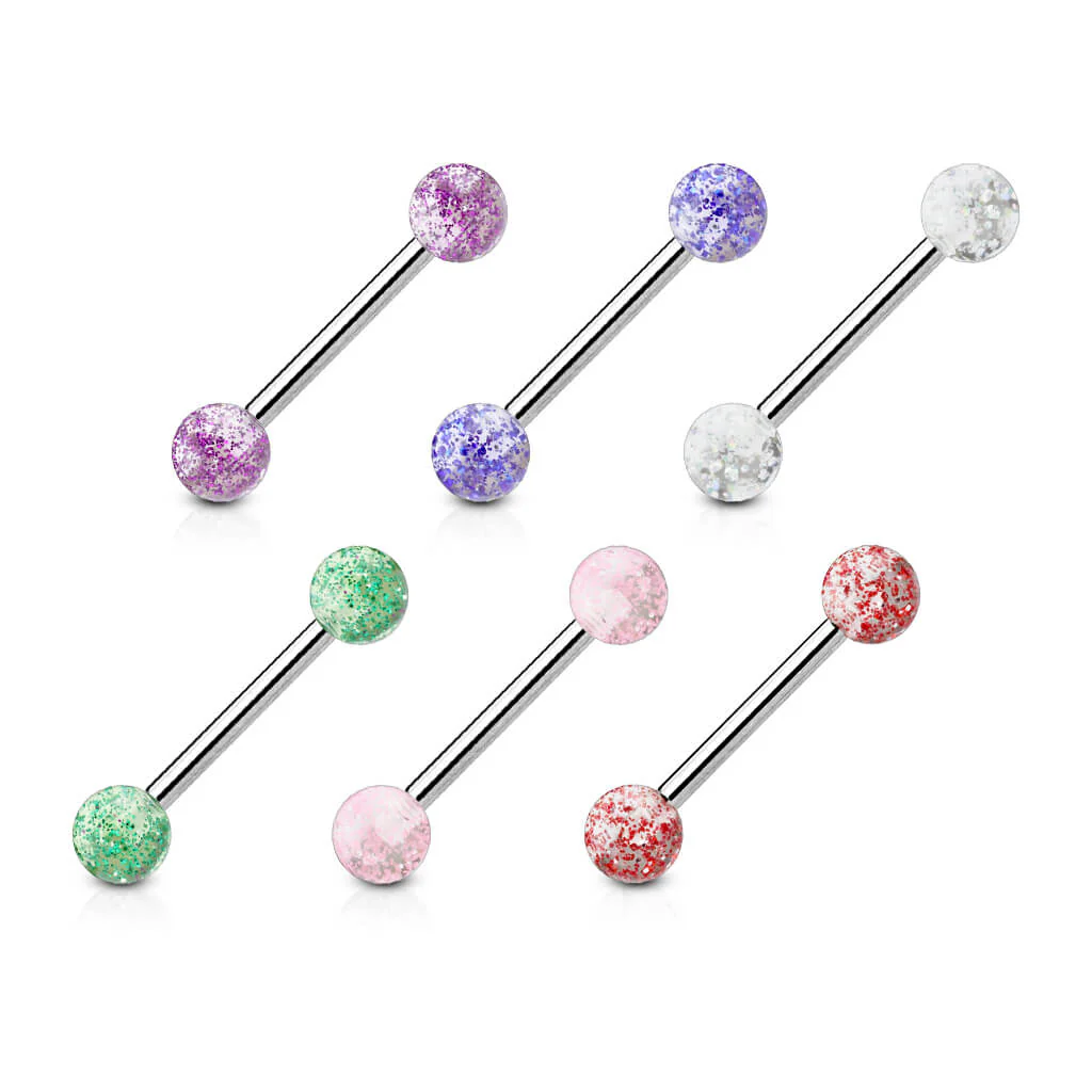 Barbell Acryl Glitzer Kugel, 6 Stück - Image 2