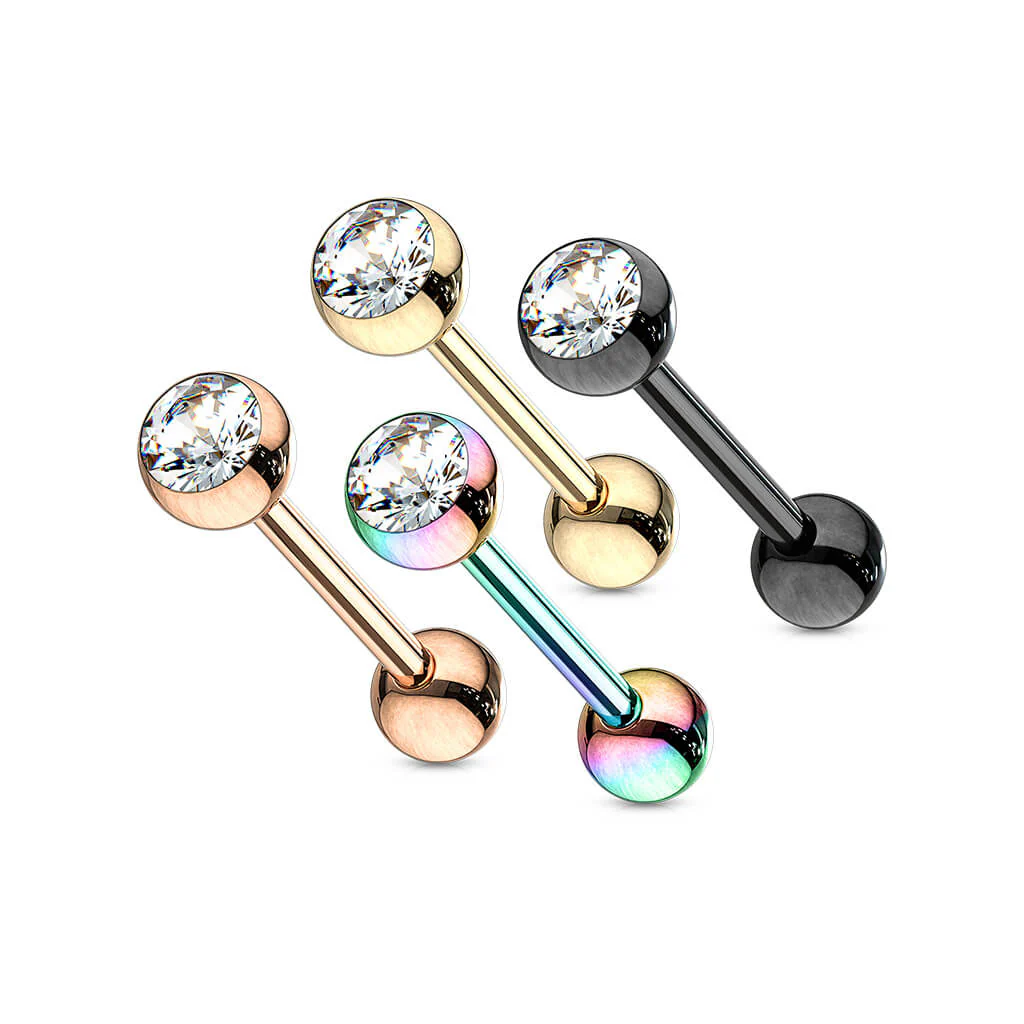 Barbell Kugel Zirkonia PVD, 4 Stück - Image 2