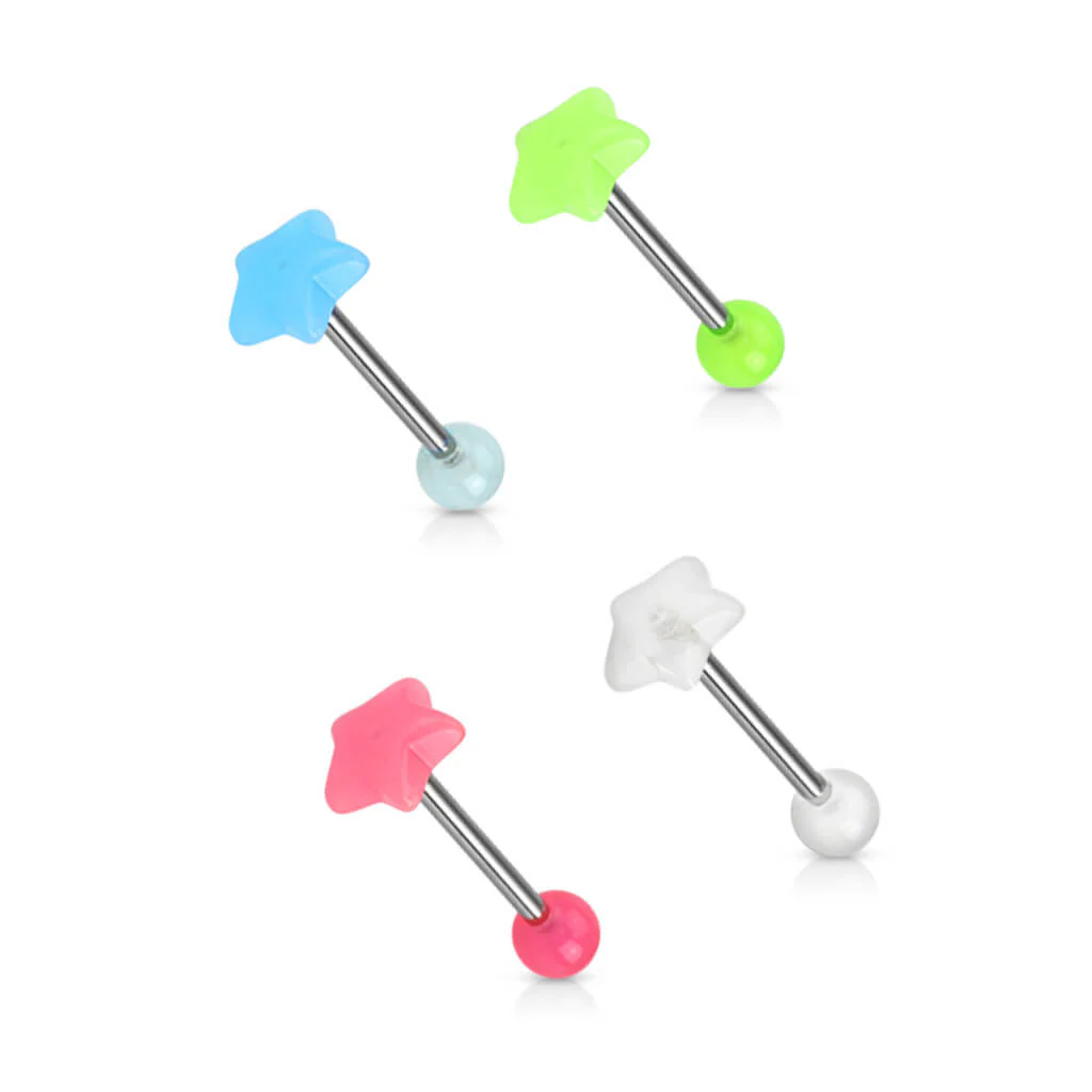 Barbell Stern Glow in the Dark, 4 Stück - Image 2