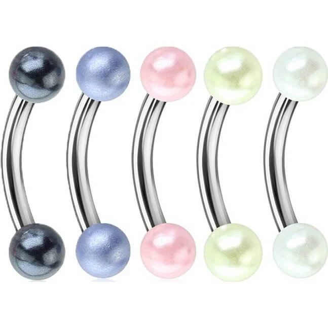 Augenbrauenpiercing Perlen, 5 Stück