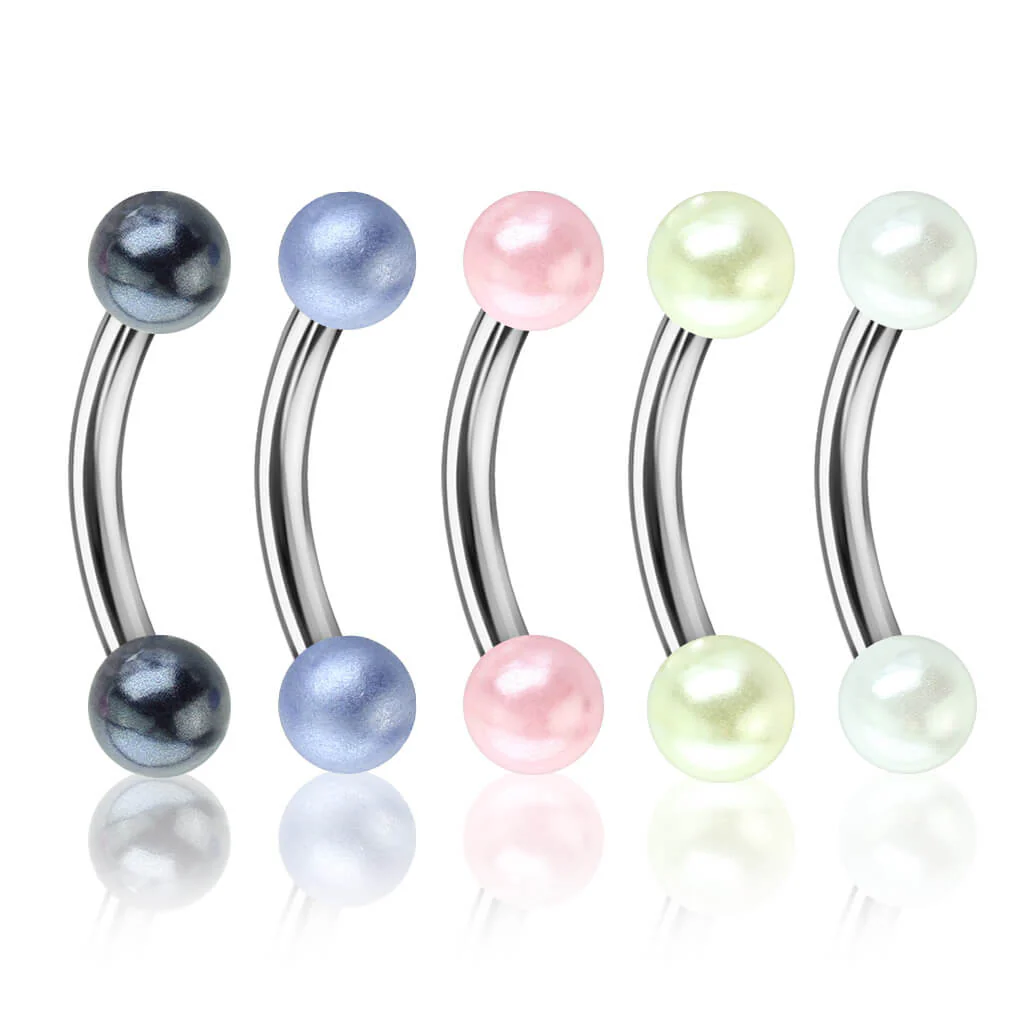 Augenbrauenpiercing Perlen, 5 Stück - Image 2