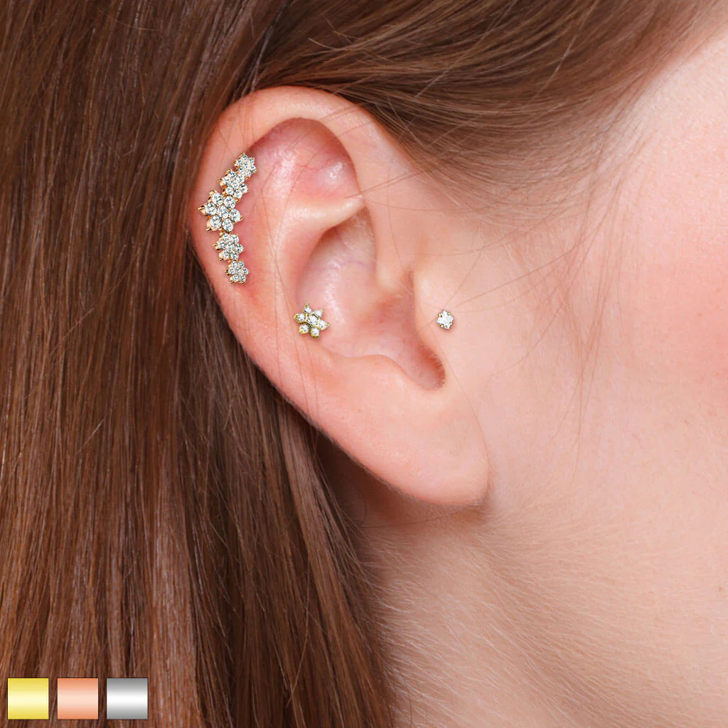 Labret Set Zirkonia, 3 Stück - Image 3