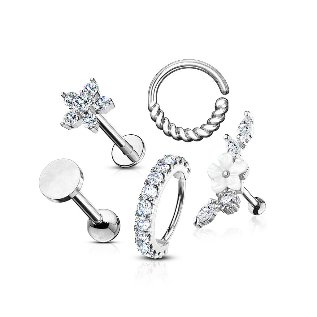 Vorteilspack Set Barbell Bendable Ring Labret, 5 Stück - Image 6