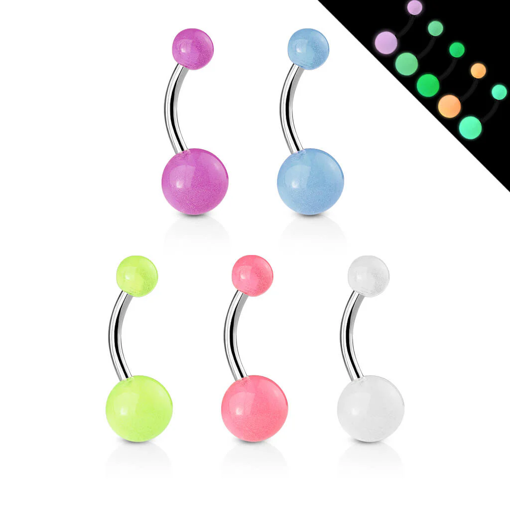 Bauchnabelpiercing Glow in the Dark, 5 Stück - Image 2