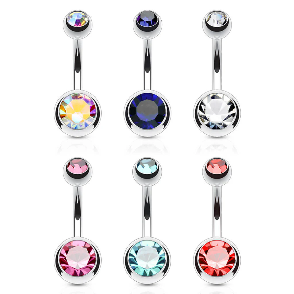 Bauchnabelpiercing Zirkonia, 6 Stück - Image 2