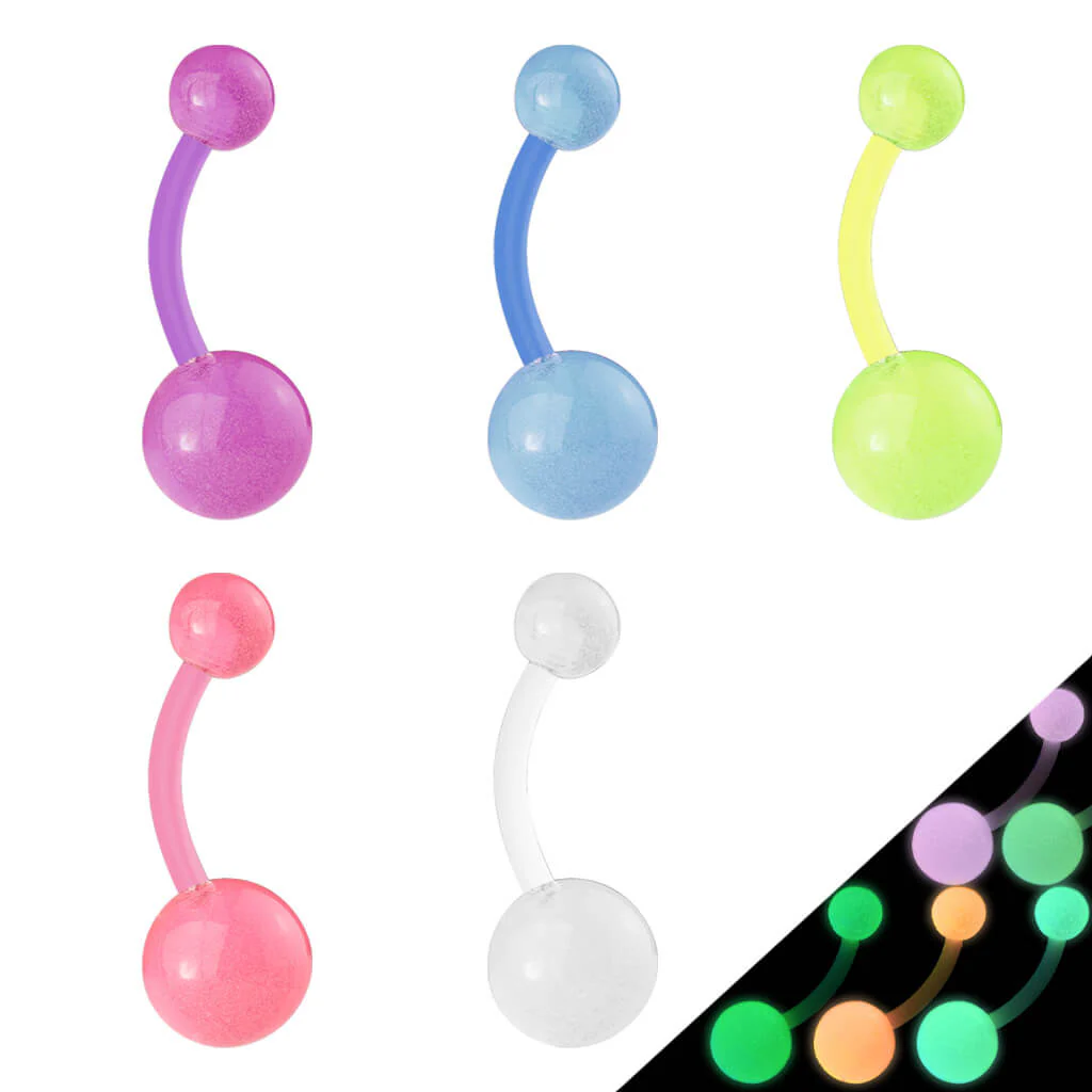 Bauchnabelpiercing Glow in the Dark, 5 Stück - Image 2