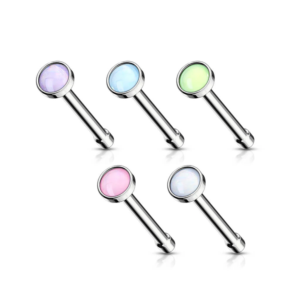 Nasenstecker Opal Rund, 5 Stück - Image 2