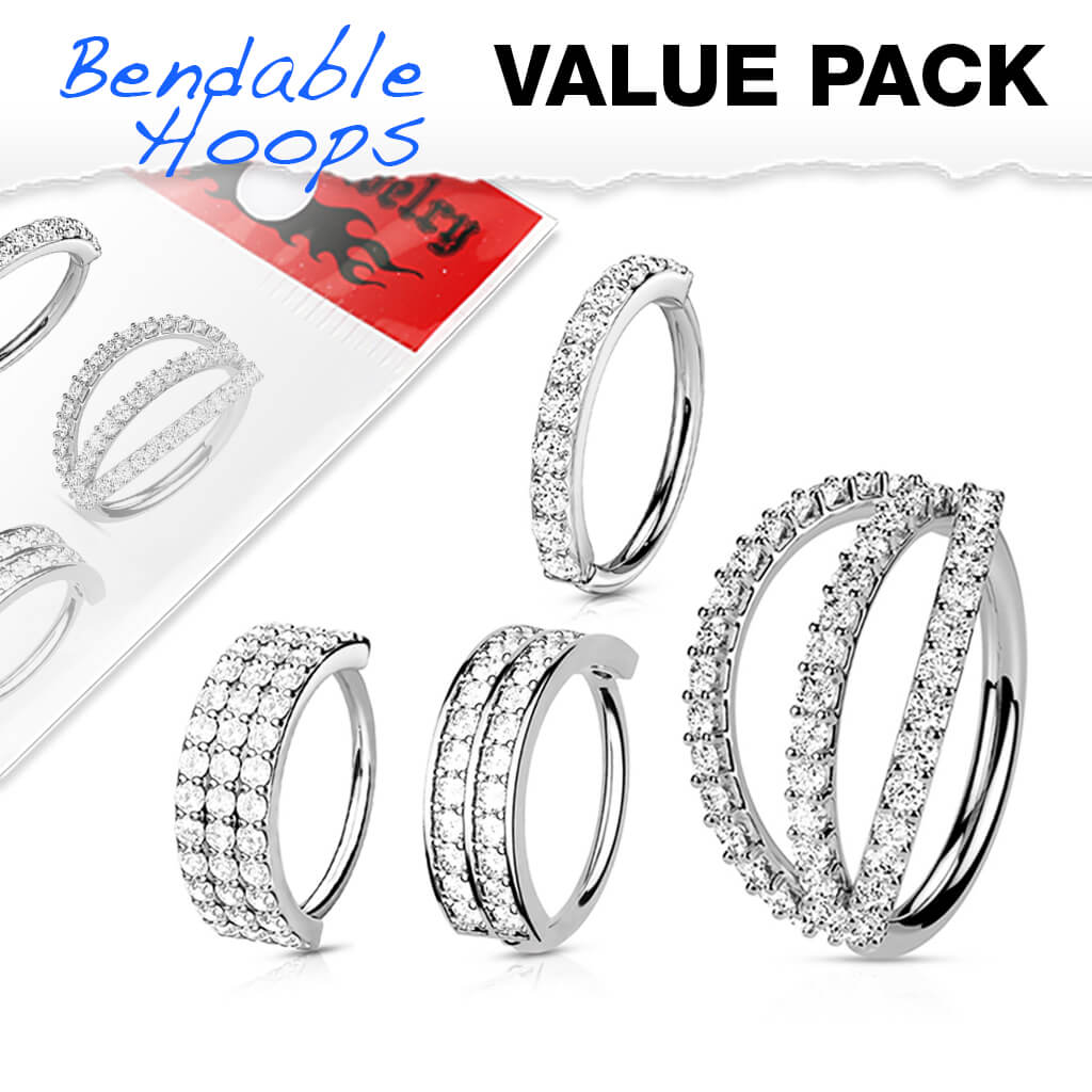 Ring Set Zirkonia Biegbar, 4 Stück - Image 2
