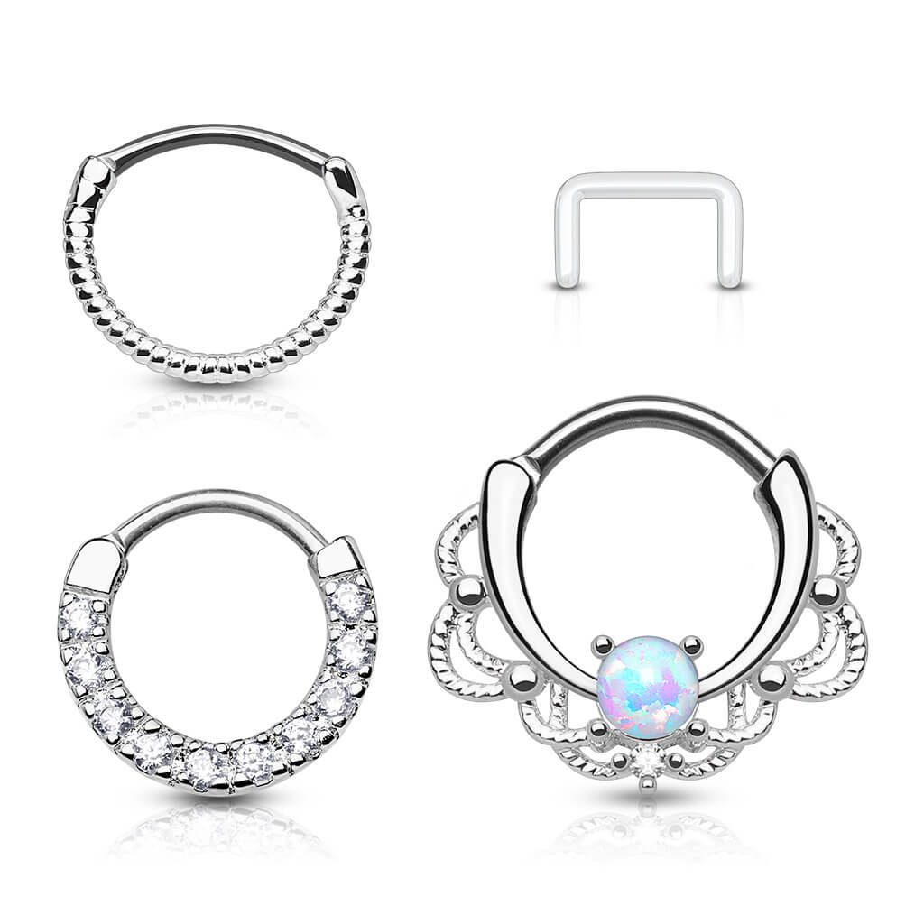 Septum Piercing Set Biegbar, 3 Stück - Image 4