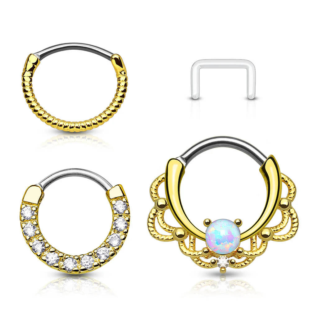 Septum Piercing Set Biegbar, 3 Stück - Image 5