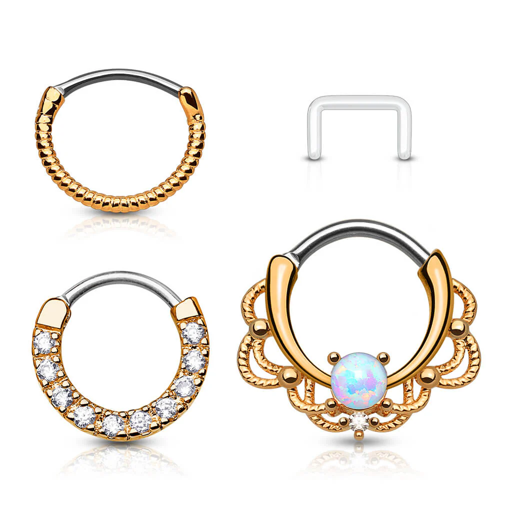 Septum Piercing Set Biegbar, 3 Stück - Image 6