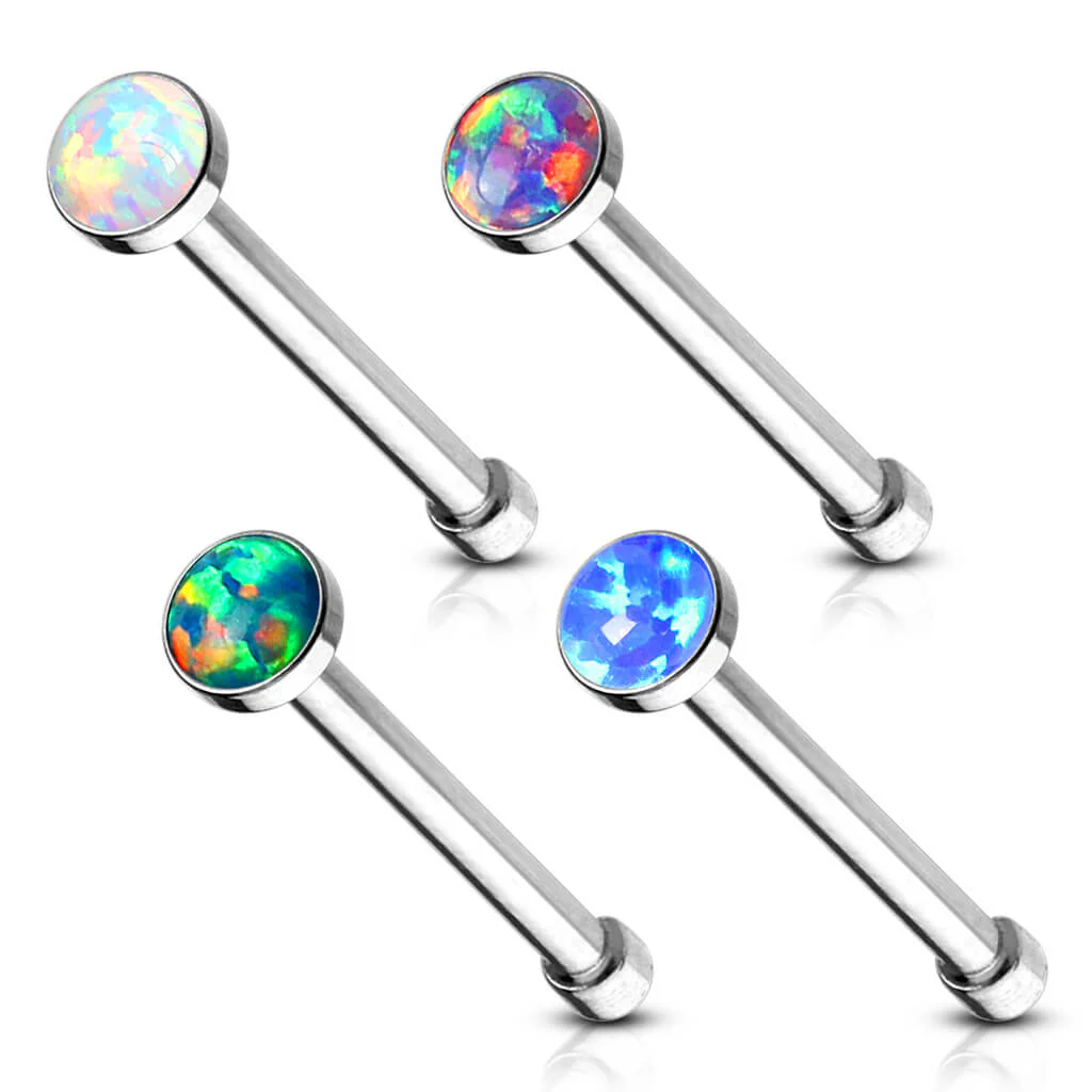 Nasenstecker Opal Silber, 4 Stück - Image 2