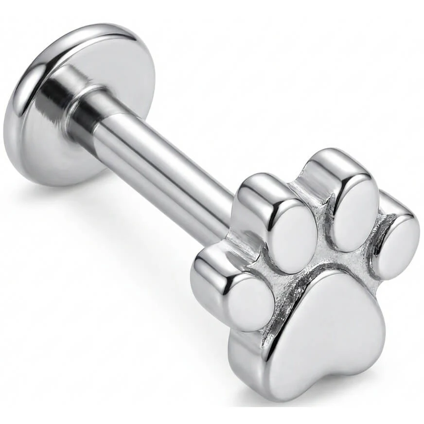 Titan Labret Kleiner Pfotenabdruck Innengewinde