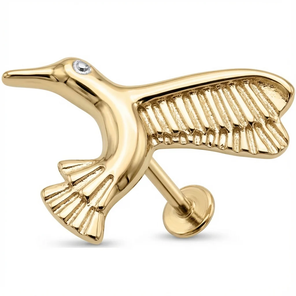 Titan Labret Fliegender Kolibri Vogel Form Innengewinde - Image 3