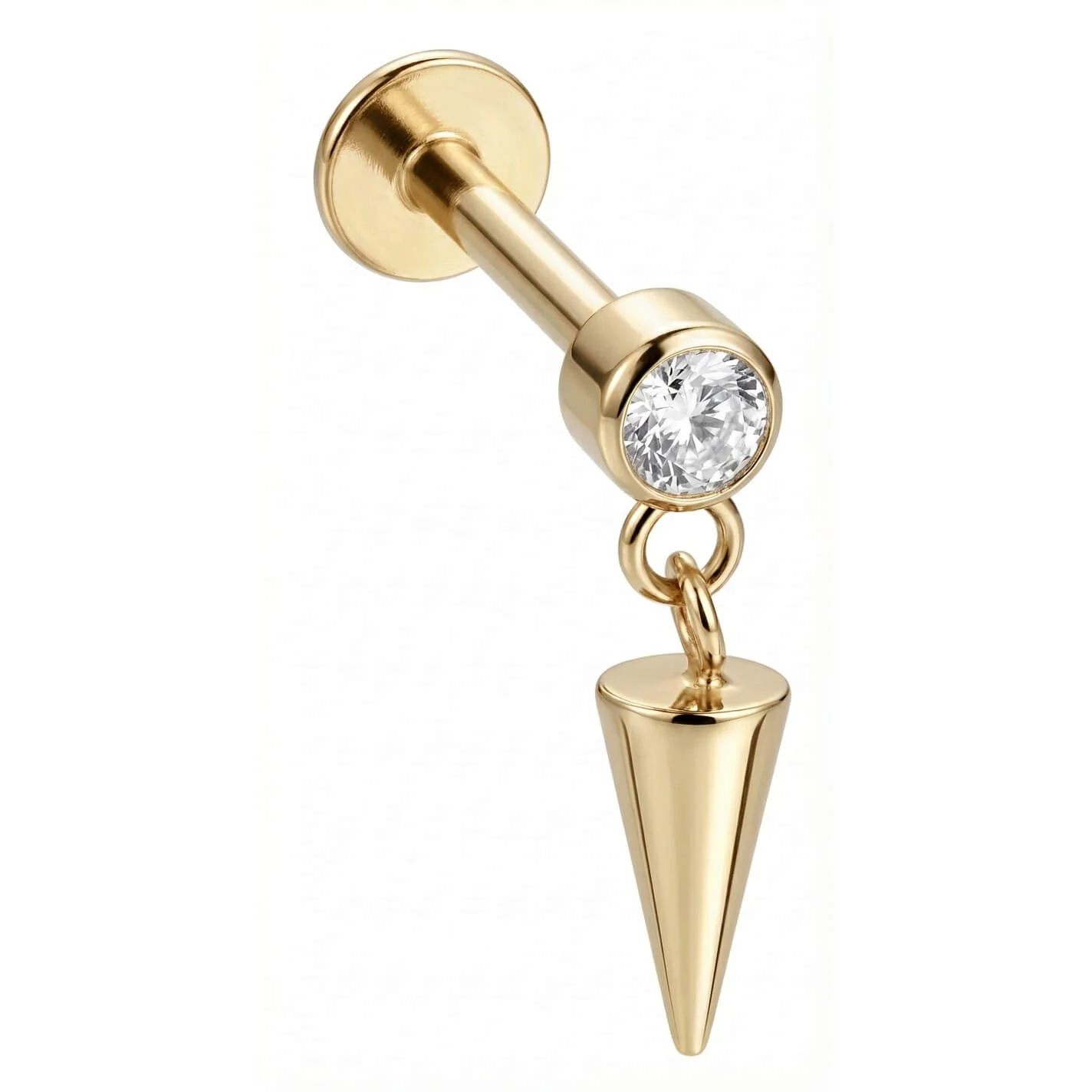 Titan Labret Kristall mit hängendem Kegel Innengewinde - Image 3
