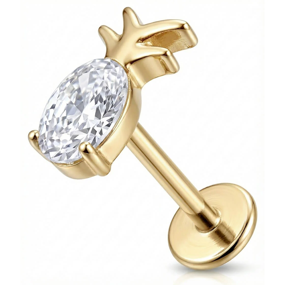 Titan Labret Funkelndes Ananas Kristall Design Innengewinde - Image 3