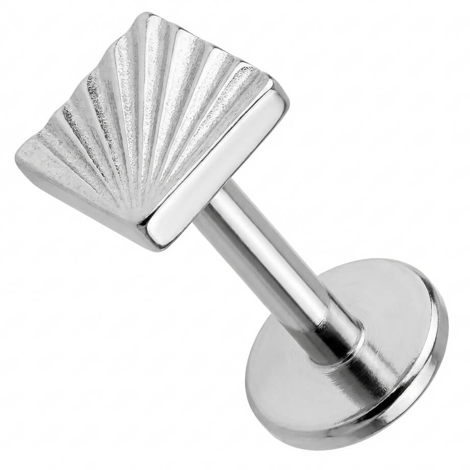 Titan Labret Fächer Design mit Struktur Innengewinde