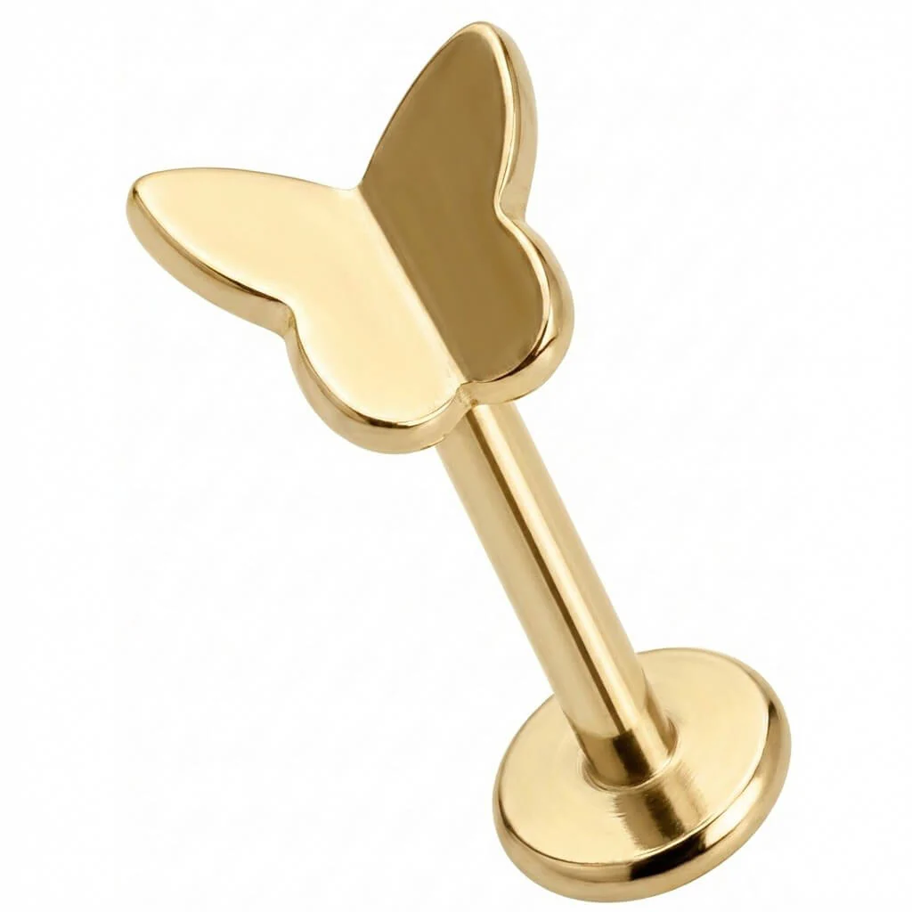 Titan Labret Kleiner Schmetterling Silhouette Aufsatz Innengewinde - Image 3