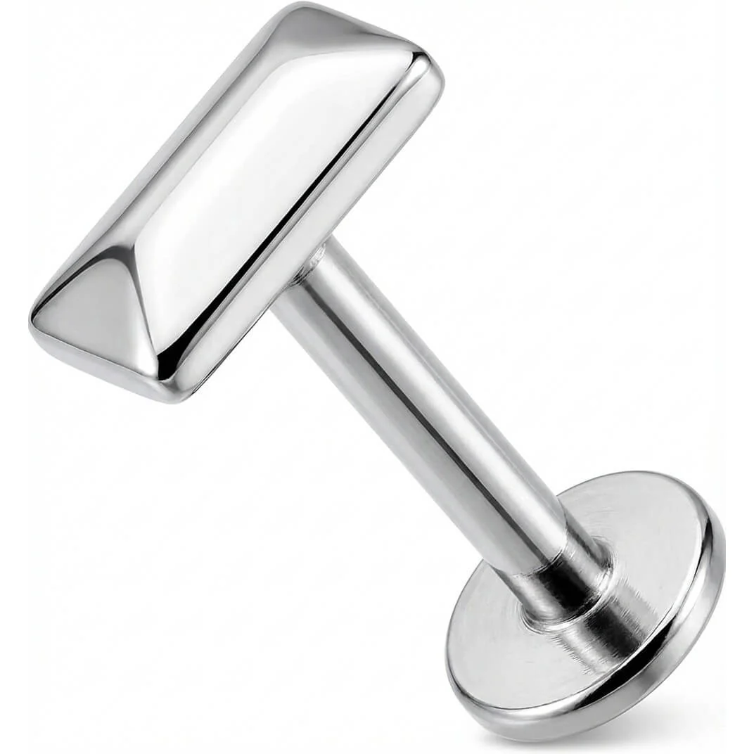 Titan Labret Geometrischer Rechteckiger Balken Innengewinde