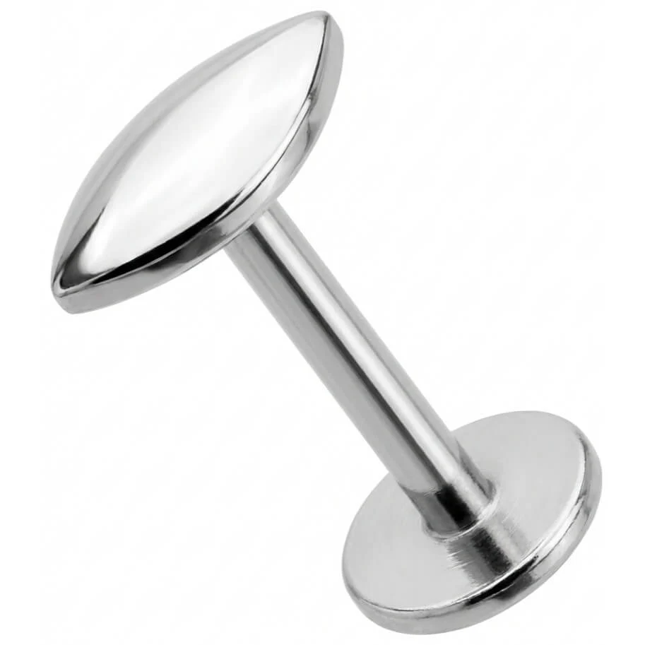 Titan Labret Solide Marquise Form Innengewinde